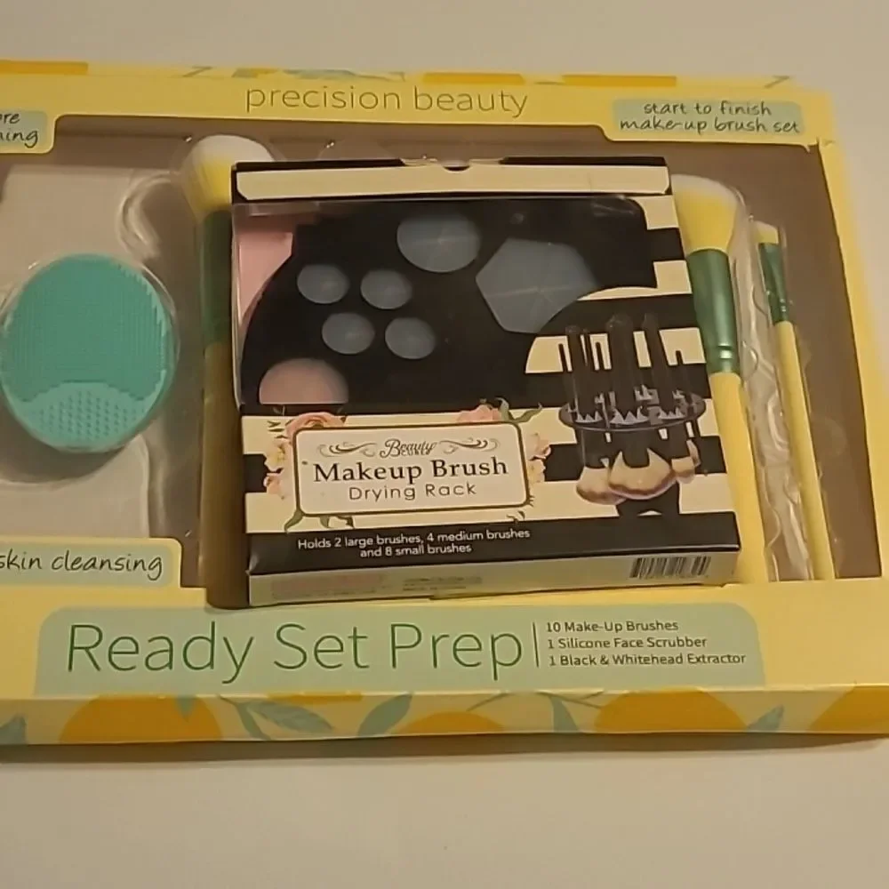 Precision Beauty Makeup Brush Set and Drying Rack